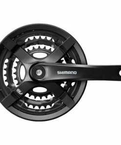 SHIMANO Kranksæt 48/38/28T 175mm Til 6-8 Speed Sort